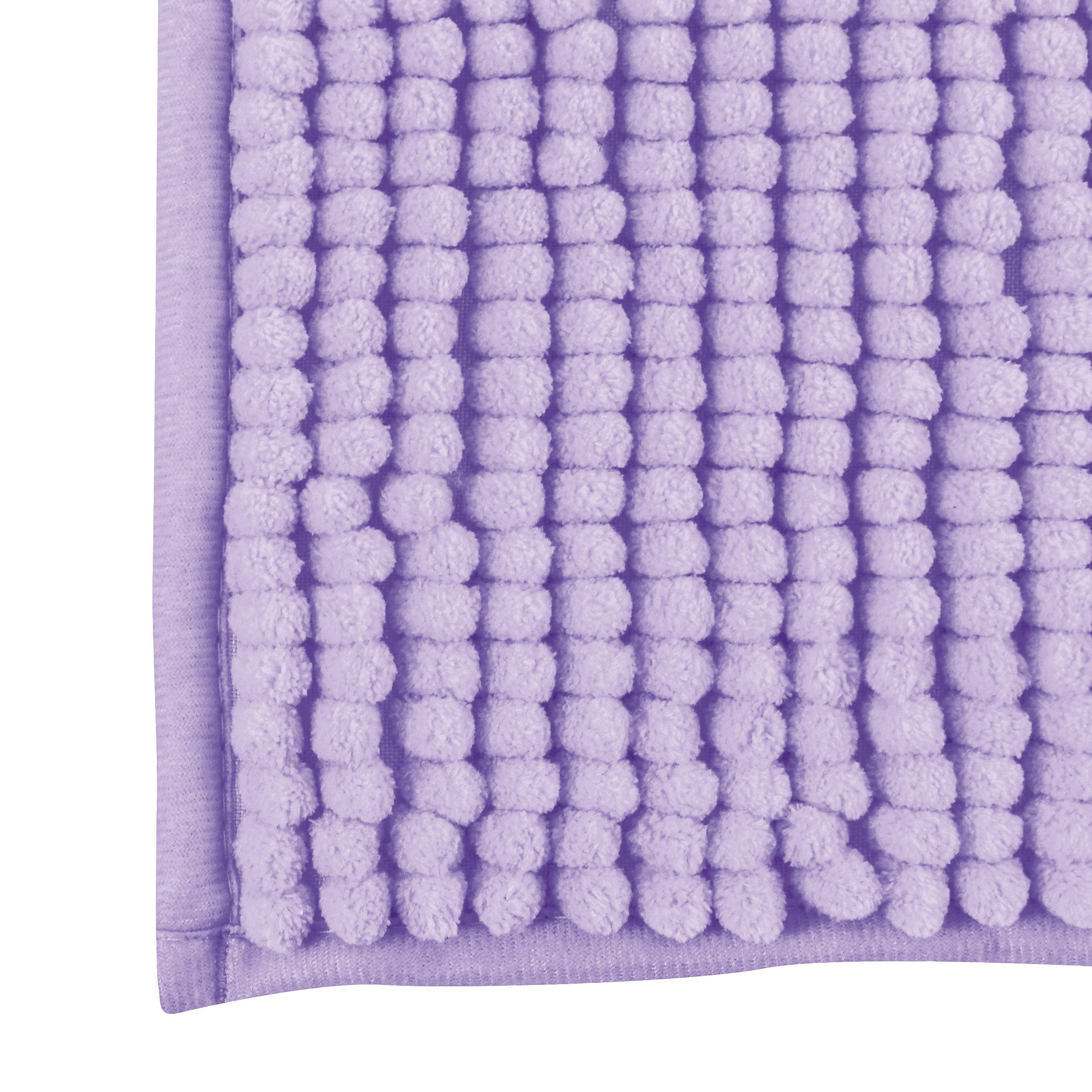 MSV Badteppich aus Mikrofaser, Chenille, 50 x 80 cm, Lavendel