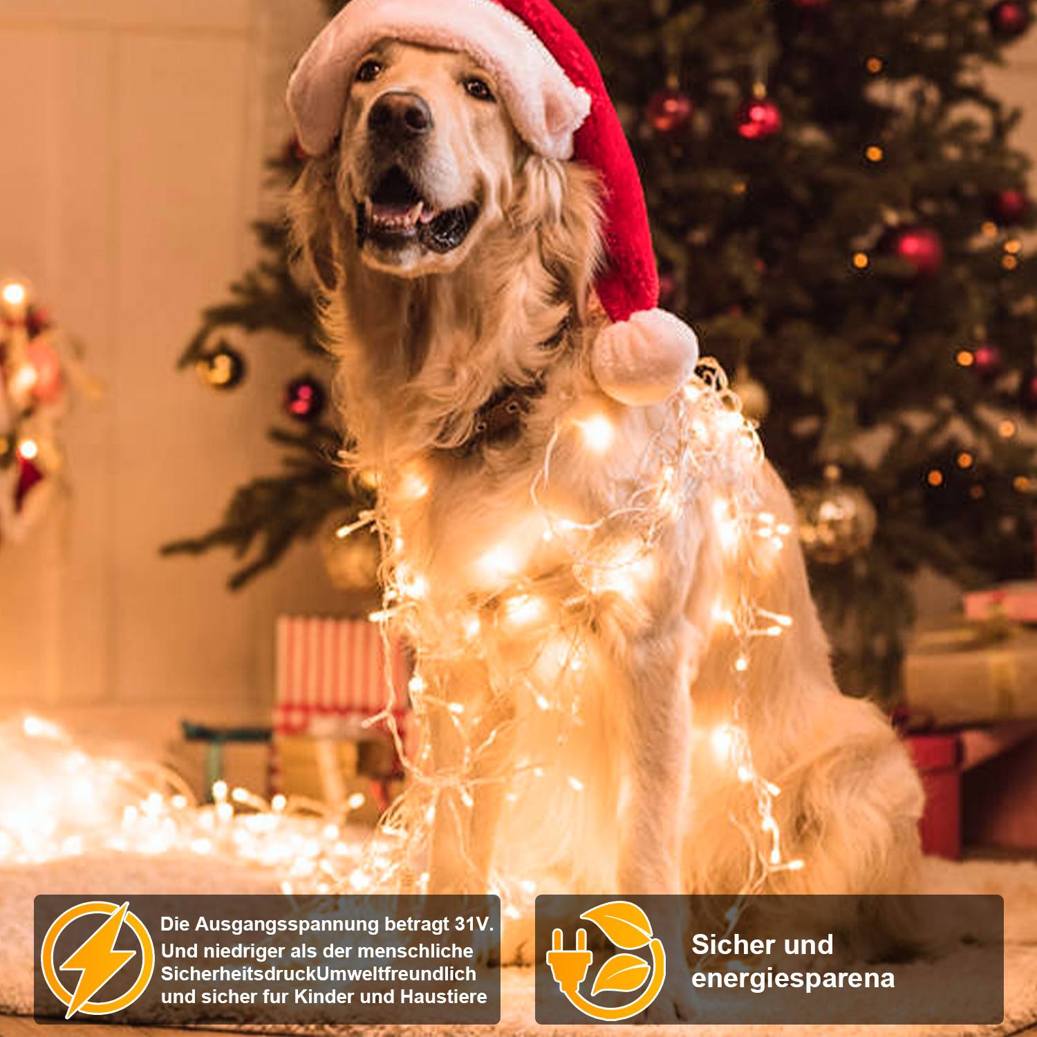 30M 300 LED Lichterkette Warmweiß Weihnachtsbeleuchtung Weihnachten Garten Balkon Party