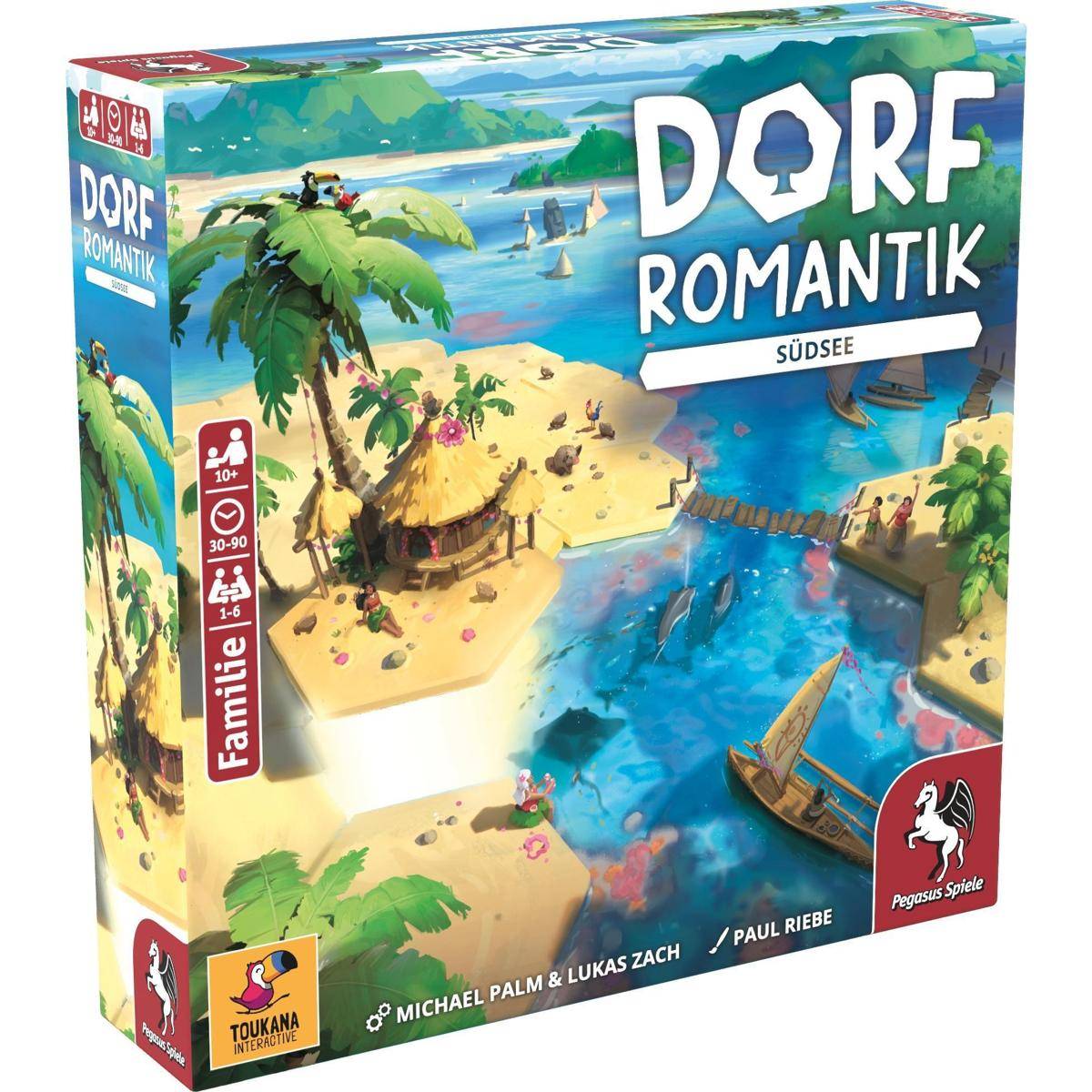 Schachtelkunst für das Brettspiel „Dorfromantik: Südsee