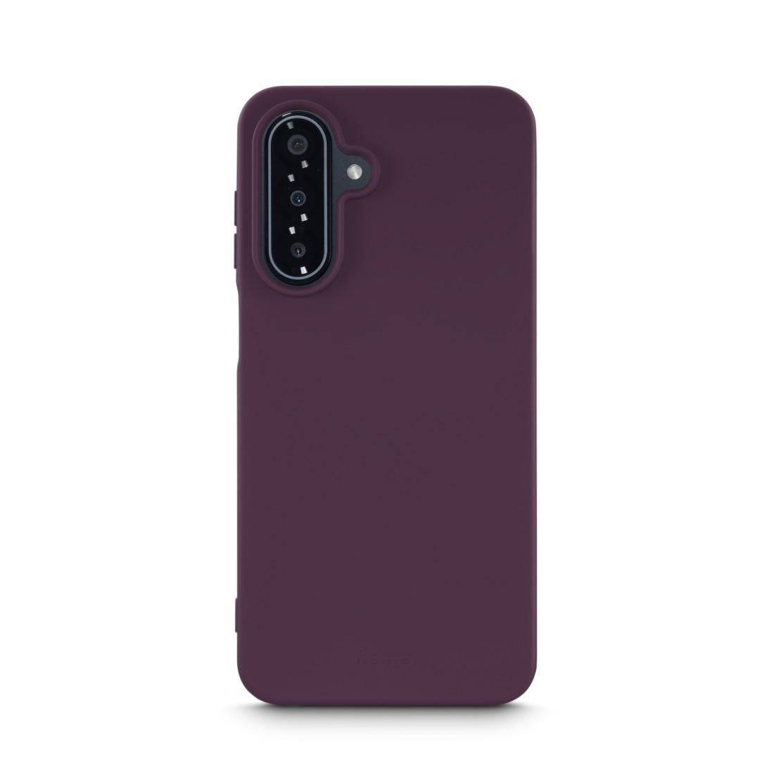 Violette Smartphone-Hülle von hinten gezeigt, mit vertikalem Kameraausschnitt oben links.