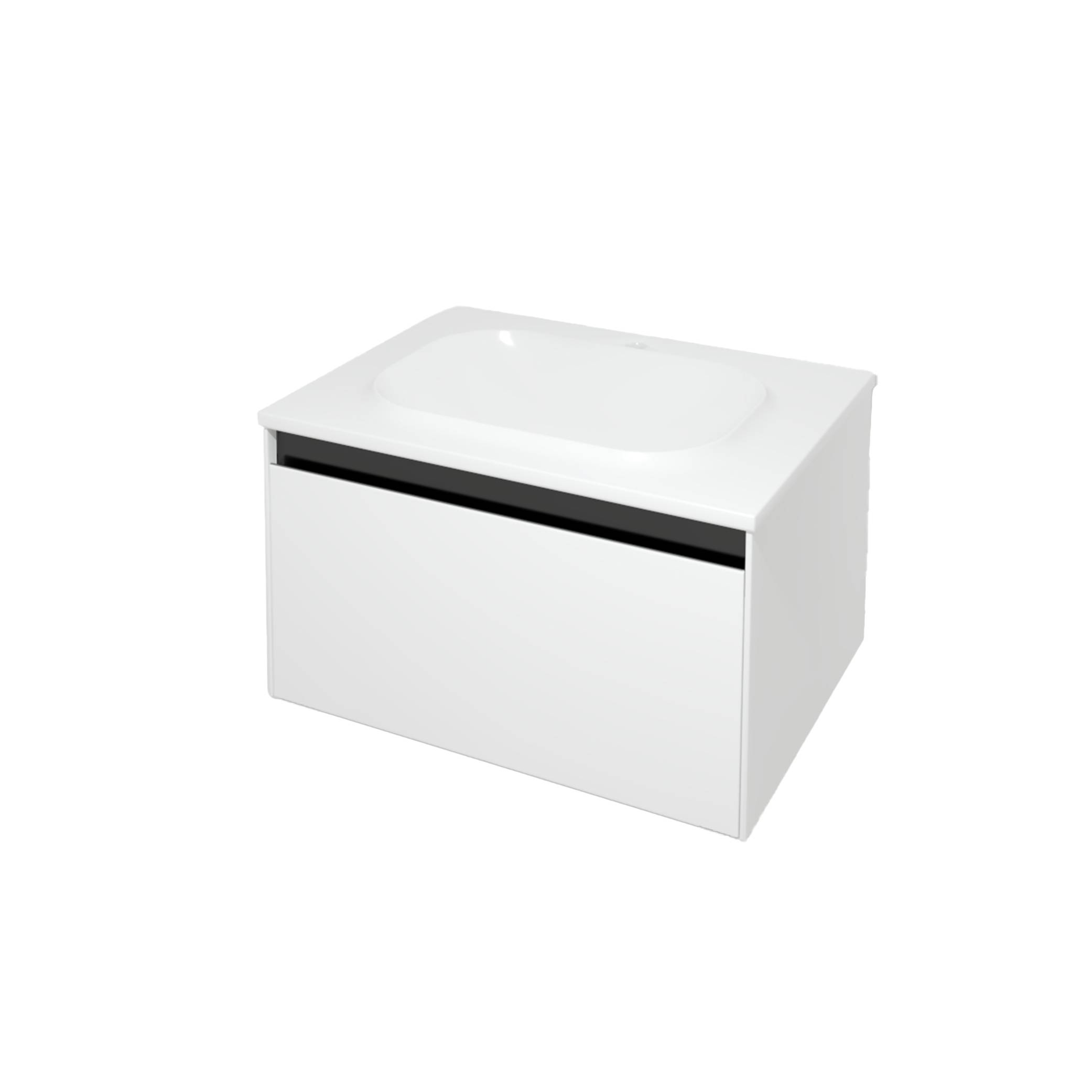 Kolpa PANDORA Schrank mit Waschbecken OUP 75 WH