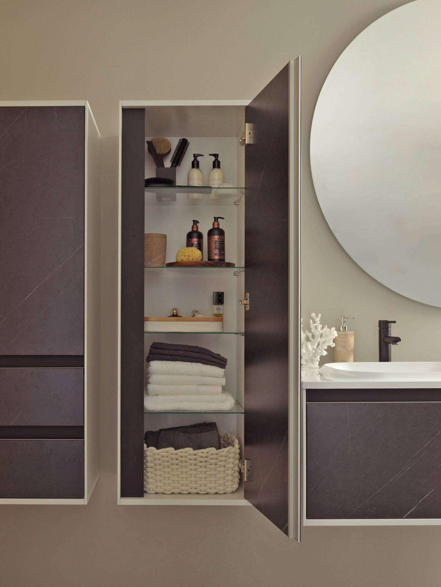 Kolpa PANDORA Schrank mit Tür P 1302 BLACK STONE