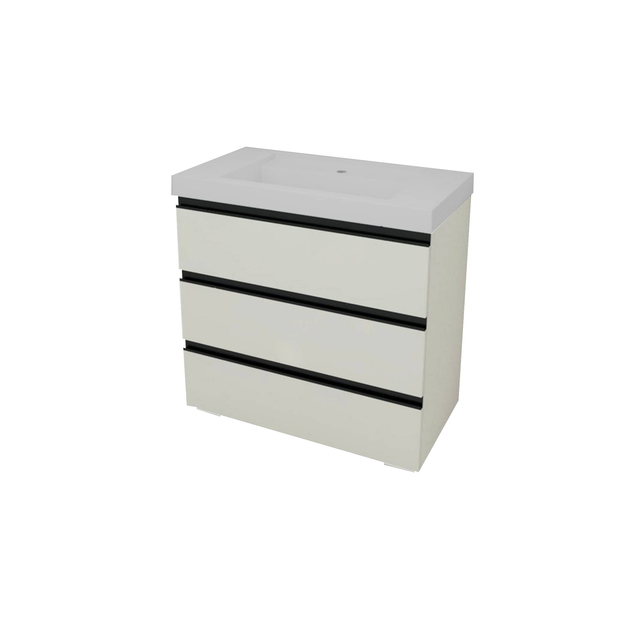 Kolpa HARMONY Schrank mit Waschbecken (stehend auf Füßen) OUHF 90 LG