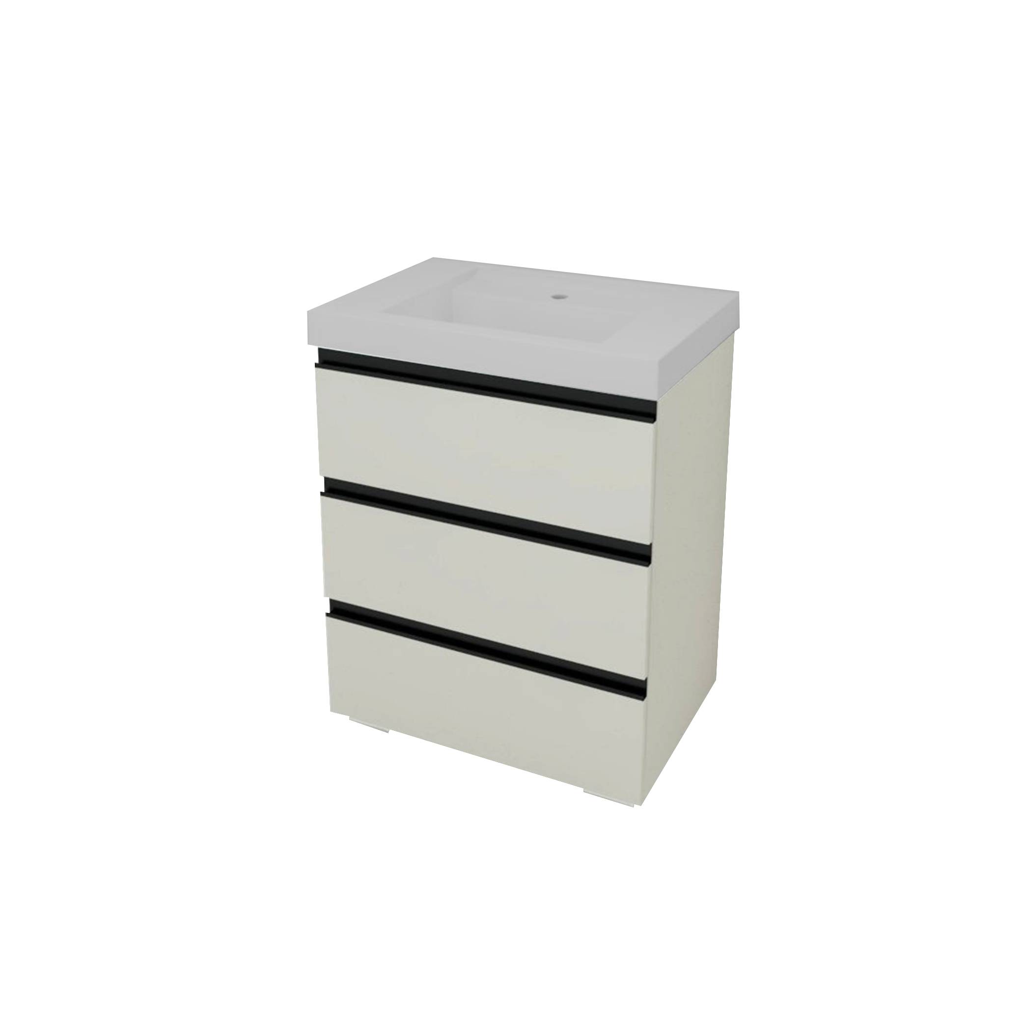 Kolpa HARMONY Schrank mit Waschbecken (stehend auf Füßen) OUHF 70 LG