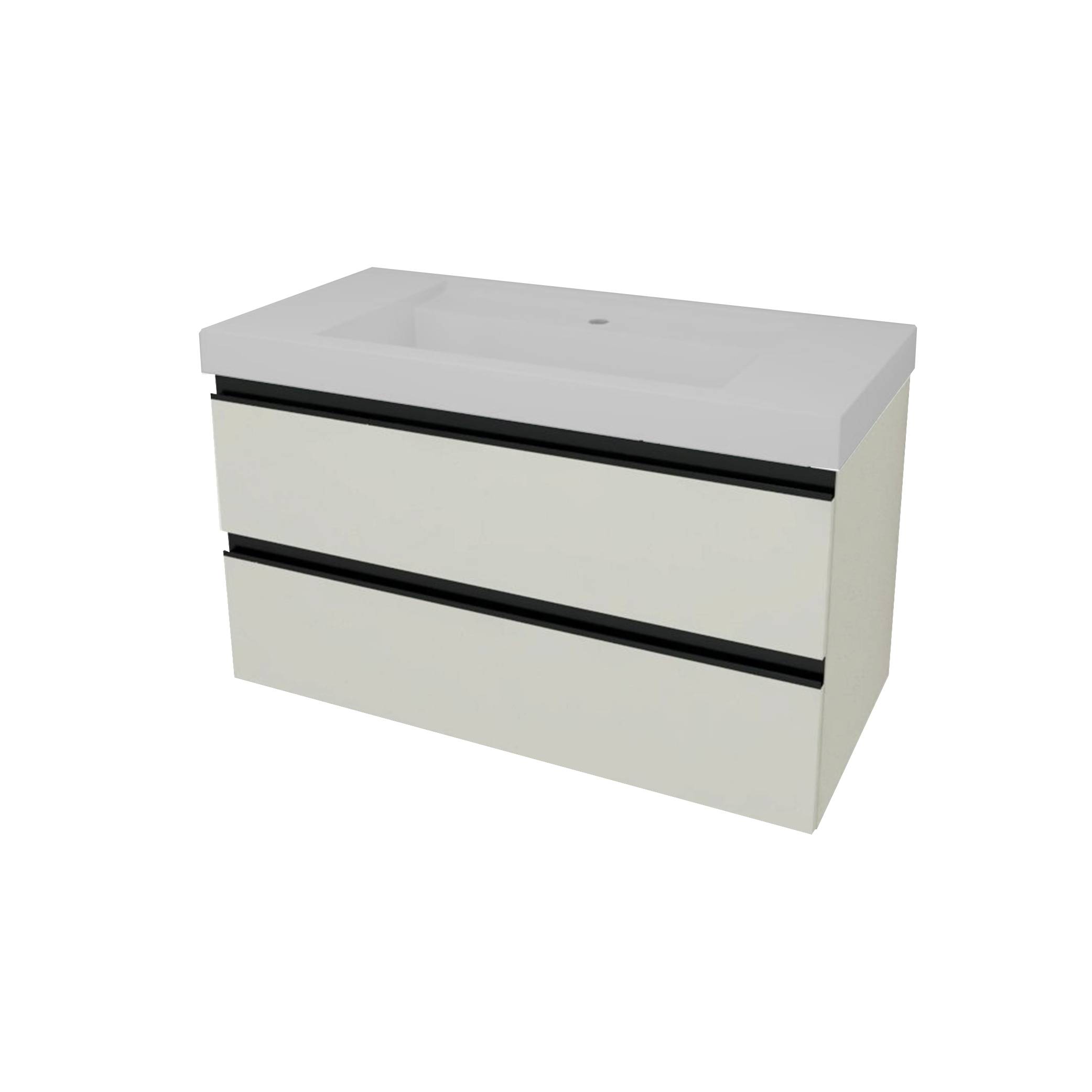 Kolpa HARMONY Schrank mit Waschbecken (hängend) OUHW 100 LG