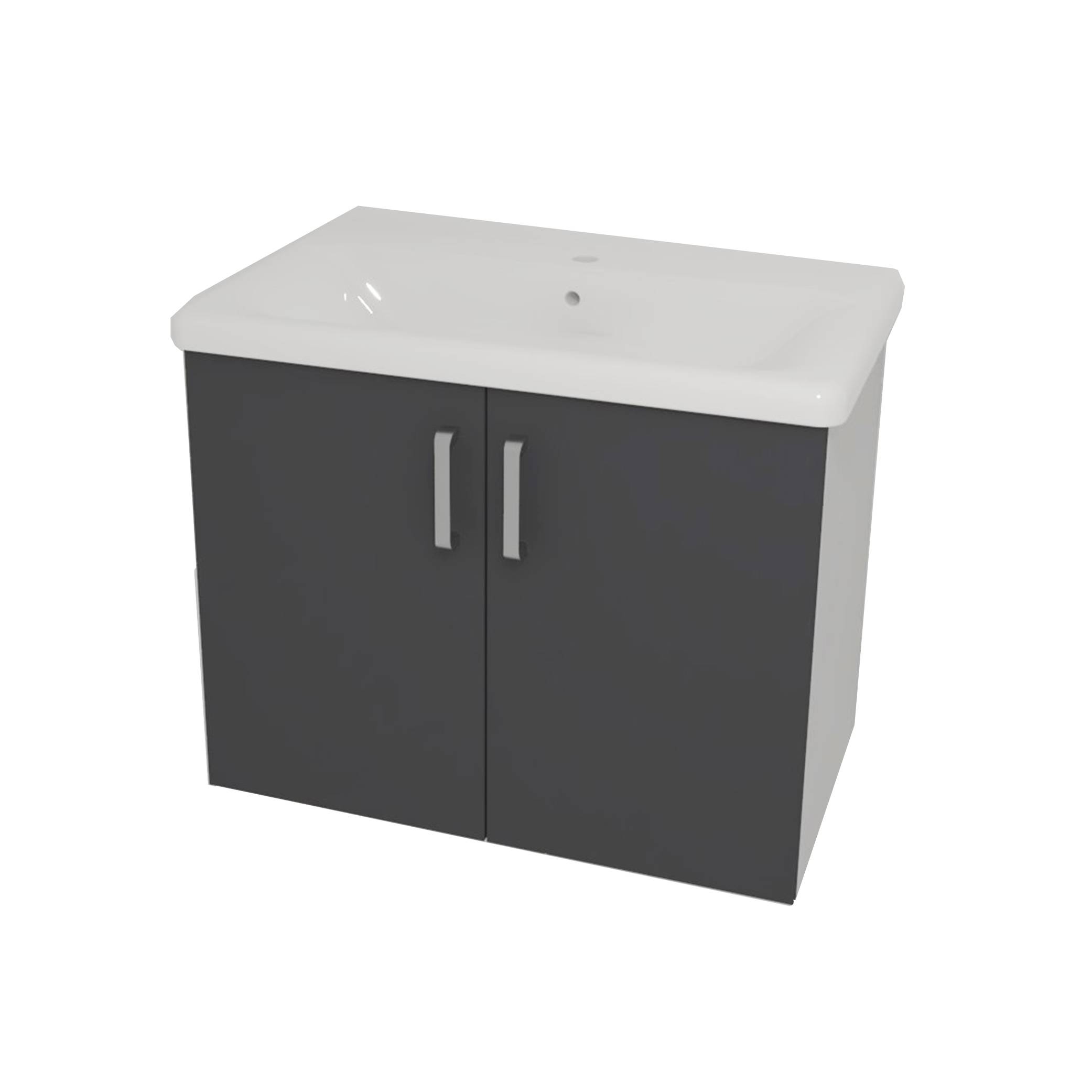 Kolpa EVELIN Schrank mit Waschbecken OUE 80 GRAY/ANT