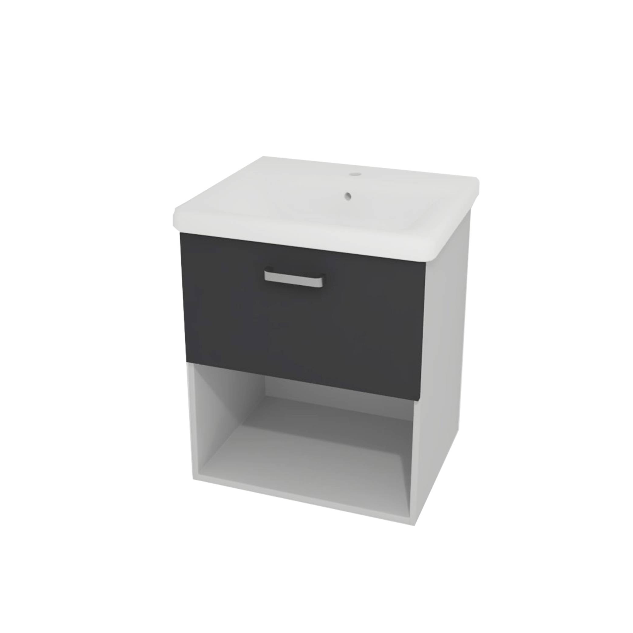 Kolpa EVELIN Schrank mit Waschbecken OUE 55 II GRAY/ANT