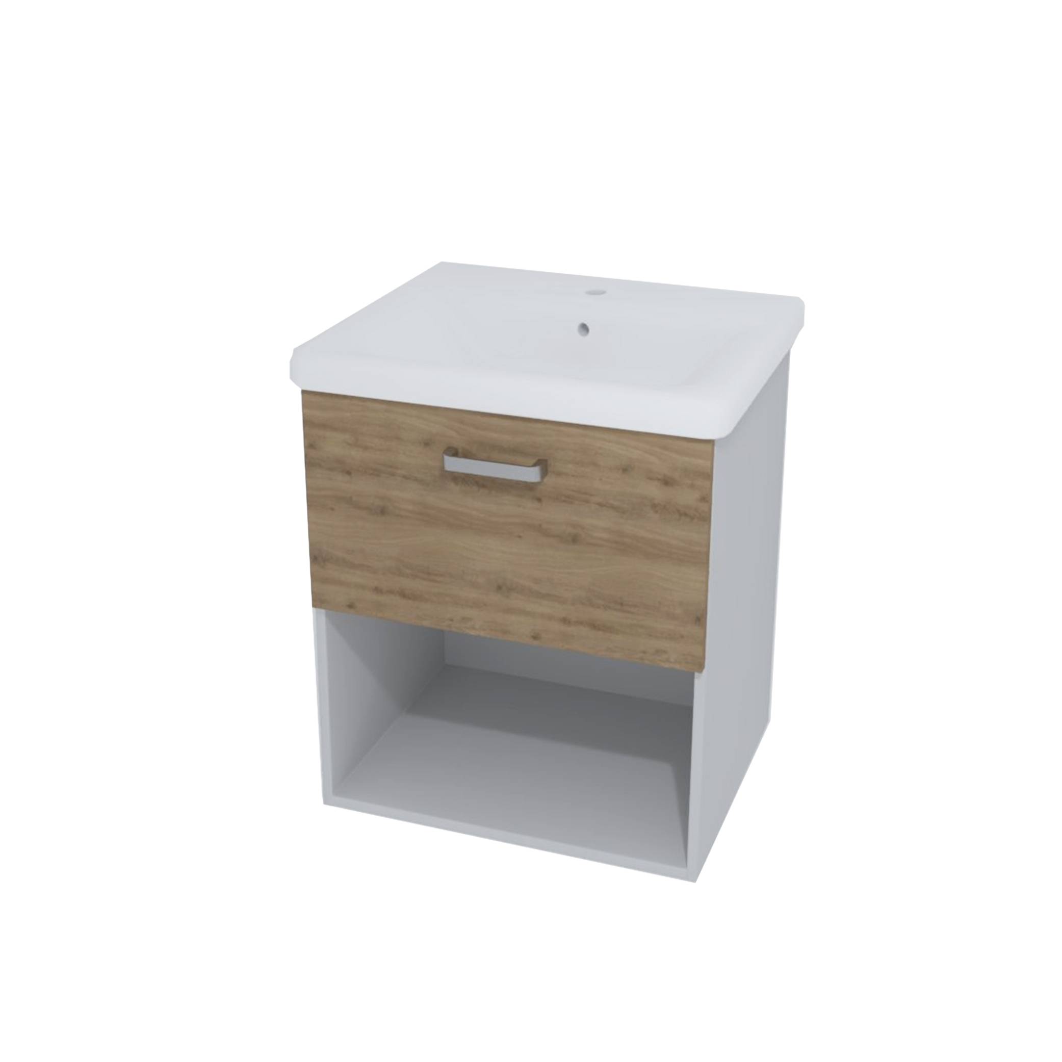 Kolpa EVELIN Schrank mit Waschbecken OUE 55 II GRAY/OAK