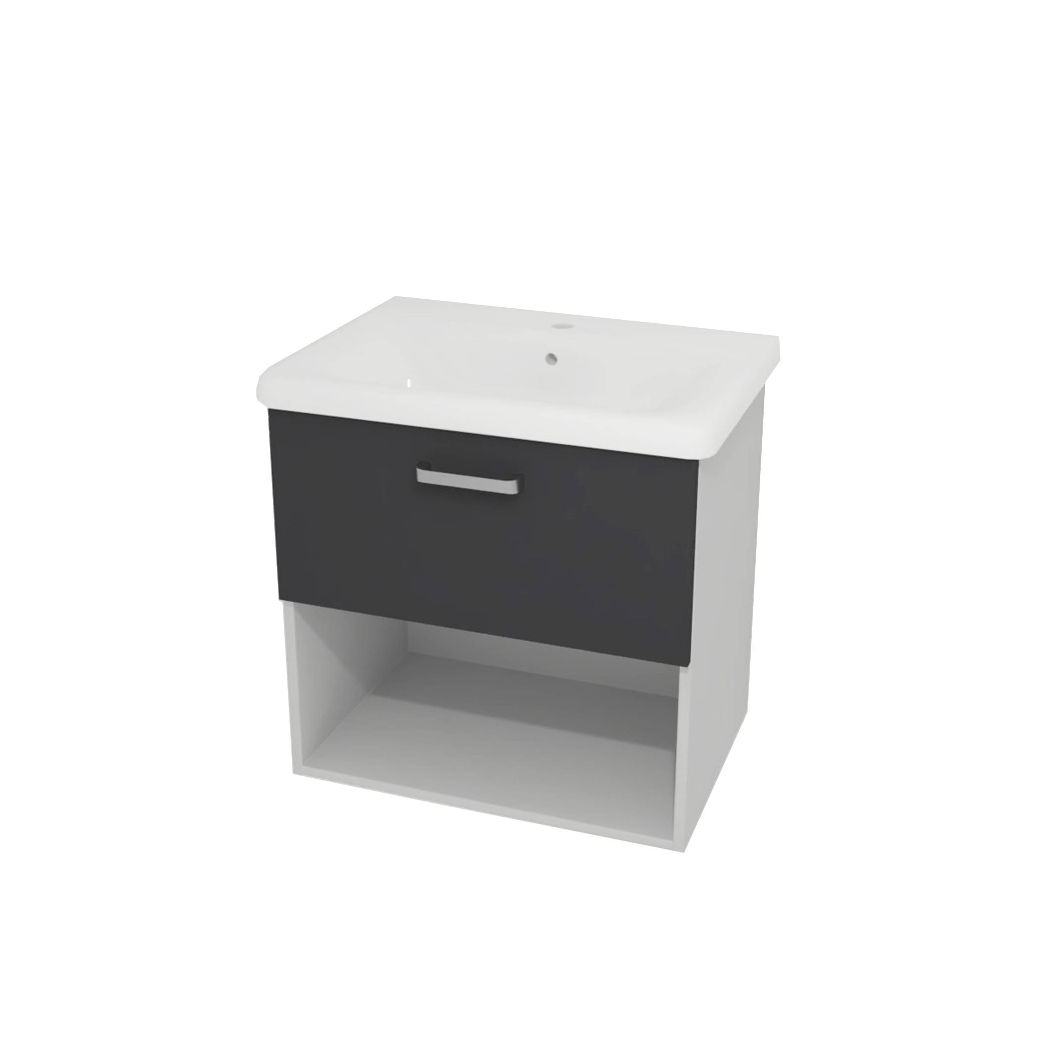 Kolpa EVELIN Schrank mit Waschbecken OUE 65 II GRAY/ANT