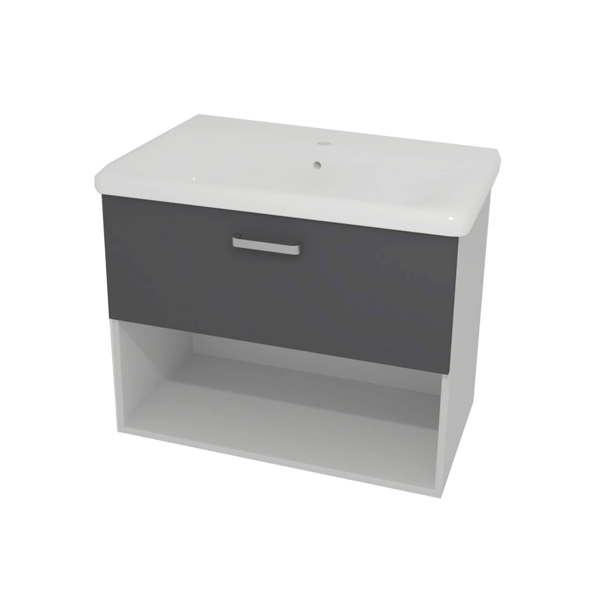 Kolpa EVELIN Schrank mit Waschbecken OUE 80 II GRAY/ANT