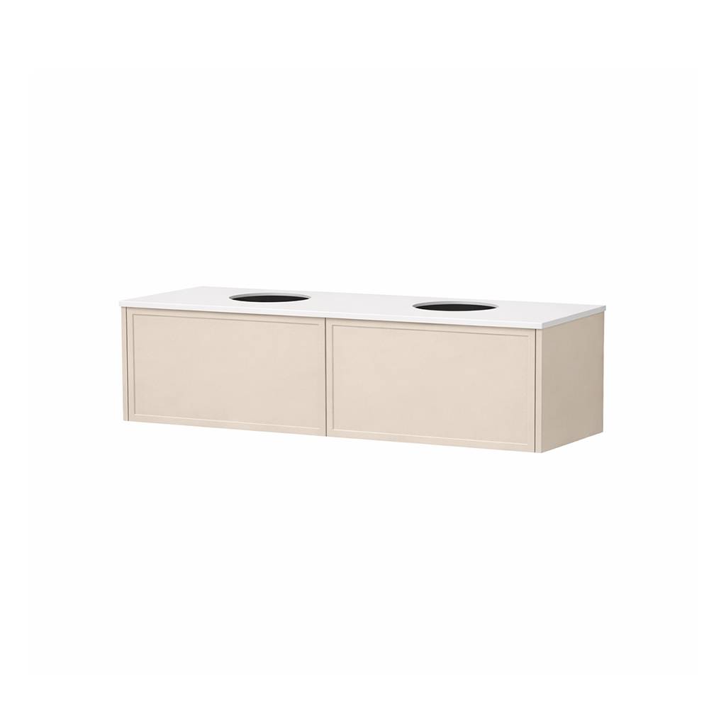 Kolpa ORPHIA Waschbecken-Unterschrank mit Kerrock-Platte und Schublade OOR 140 O/LG