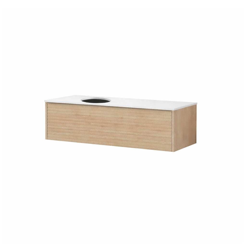 Kolpa ORPHIA Waschbecken-Unterschrank mit Kerrock-Platte und Schublade OOR 120 H/ACACIA