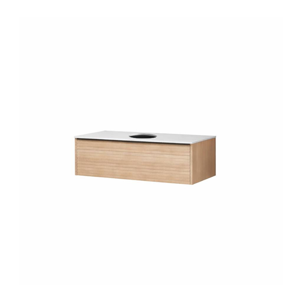 Kolpa ORPHIA Waschbecken-Unterschrank mit Kerrock-Platte und Schublade OOR 100 H/ACACIA