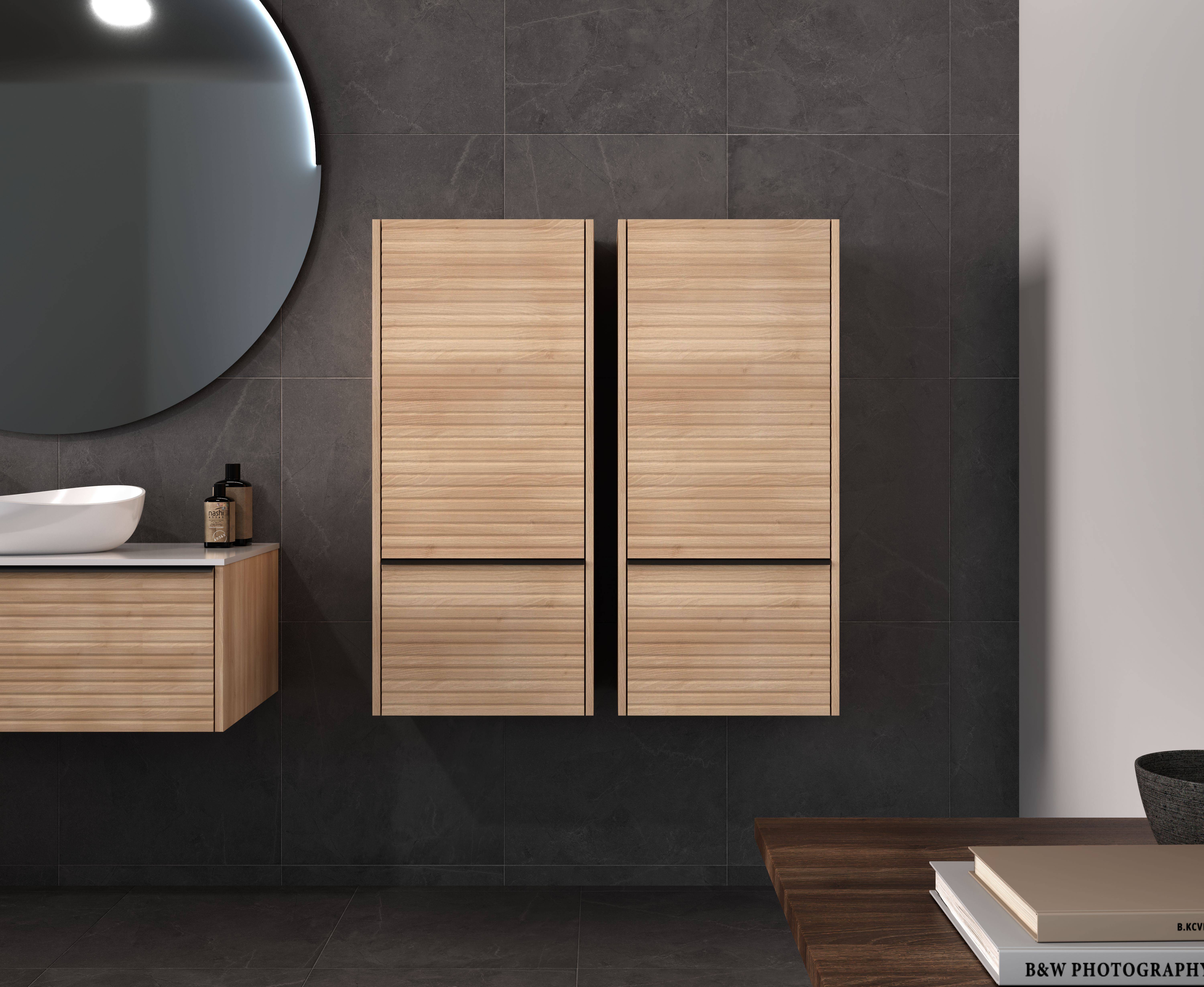 Kolpa ORPHIA Vertikalschrank mit Tür und Schublade OR 1001/450 H/ACACIA