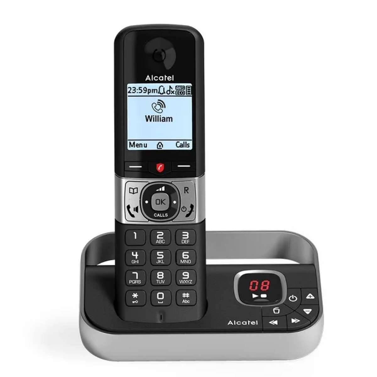ALCATEL F890 Voice DE BLK Schnurlos-Telefon Schwarz, Silber