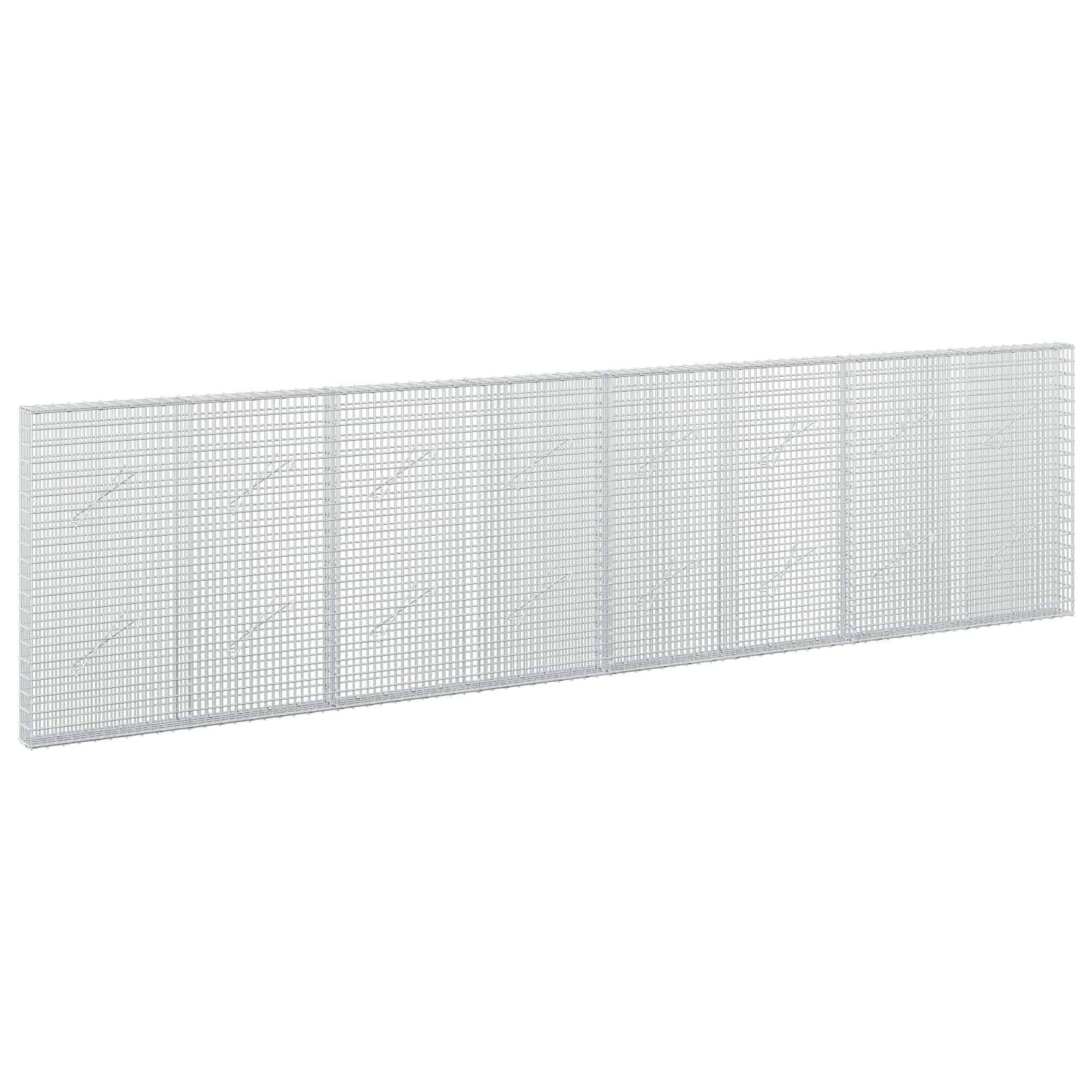 Langes rechteckiges weißes Maschendrahtzaun-Panel, perspektivisch auf einfachem weißem Hintergrund dargestellt.