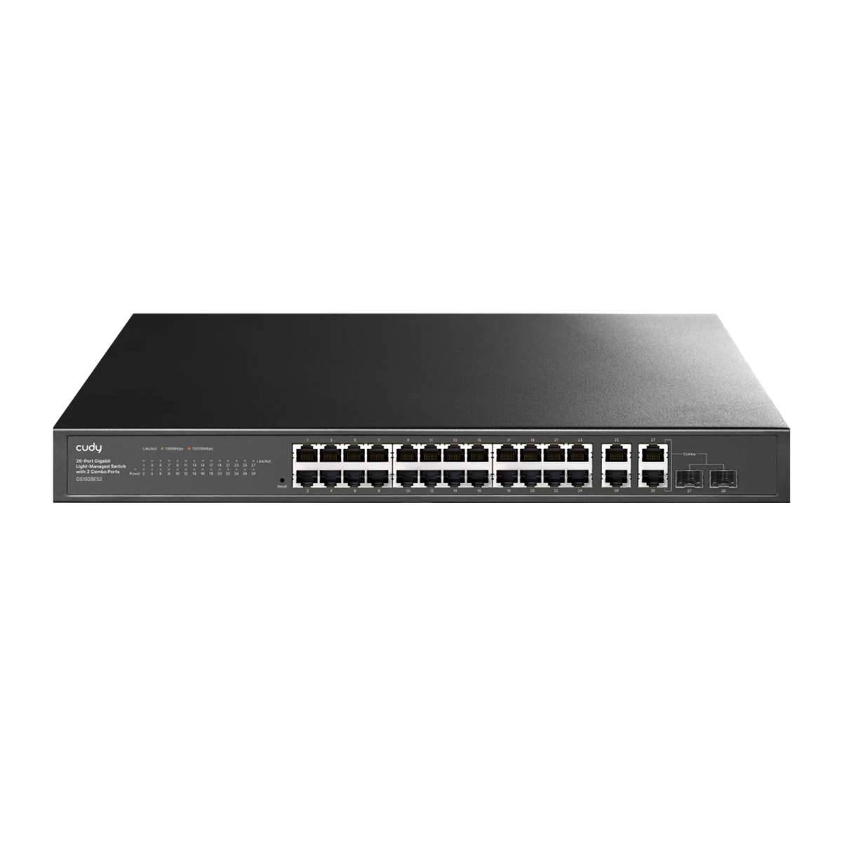 Cudy Switch GS1028ES2 - 26 Ports - 26x GE (10/100/1000) - 2x Combo-SPF