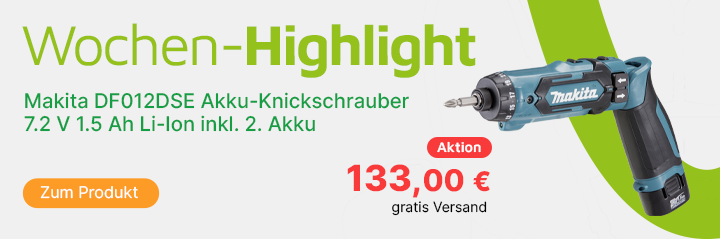 Banner Wochenhighlight Makita Knickschrauber