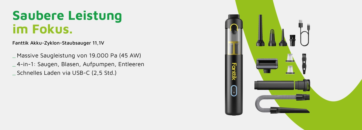 Teaser Fanttik Akku-Zyklon-Staubsauger 11,1 V