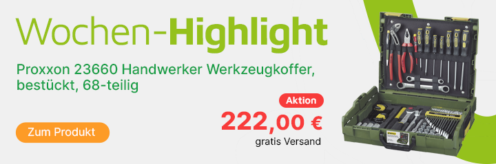 Banner Wochenhighlight Proxxon 23660 Handwerker Werkzeugkoffer