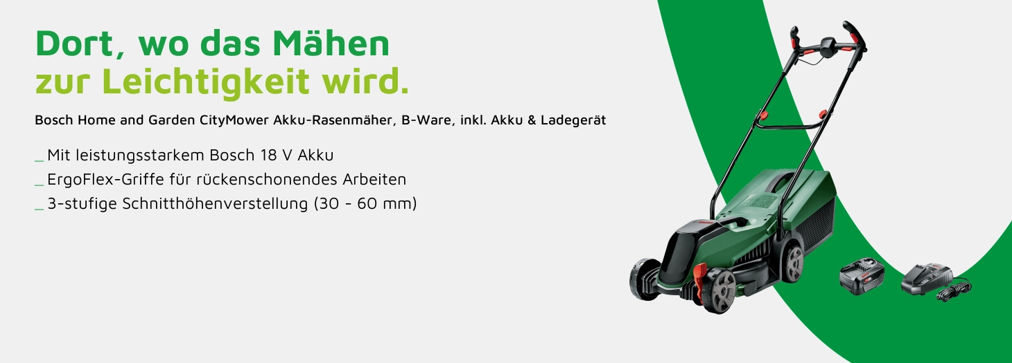 Teaser Bosch Home and Garden CityMower 18 V