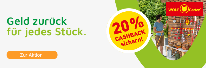 Banner WOLF-Garten Cashback 2026