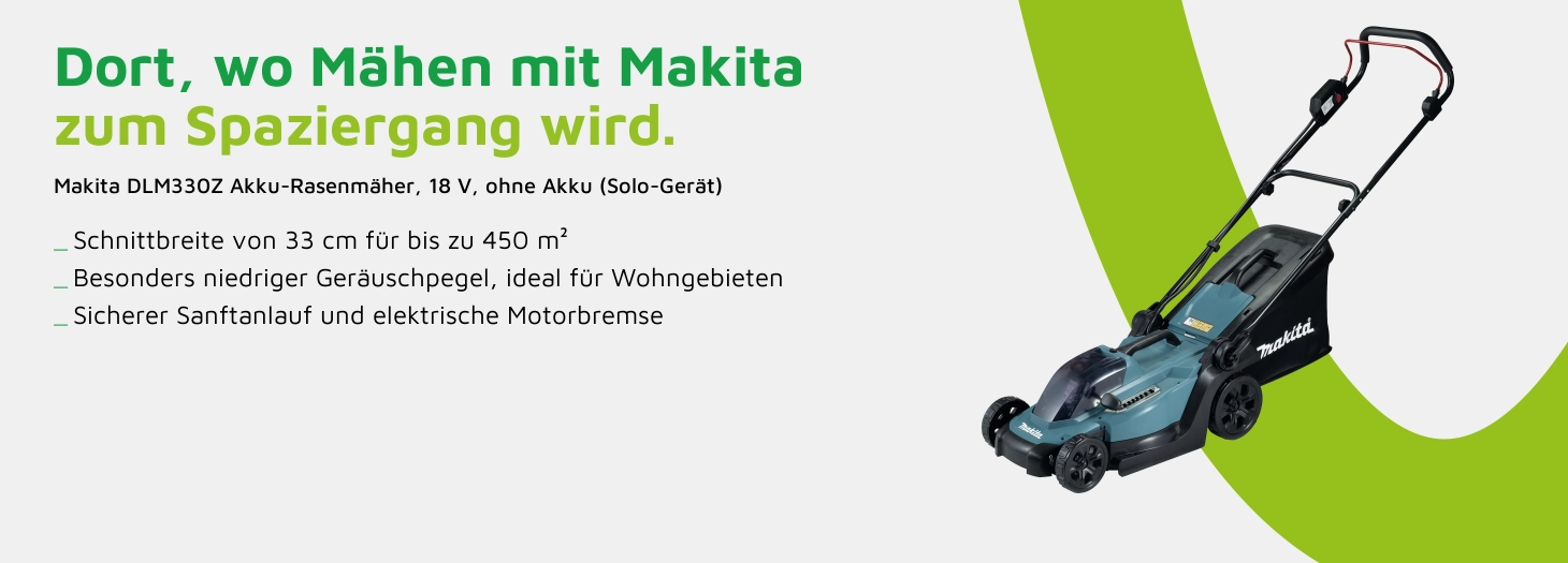 Teaser Makita DLM330Z Akku Akku-Rasenmäher