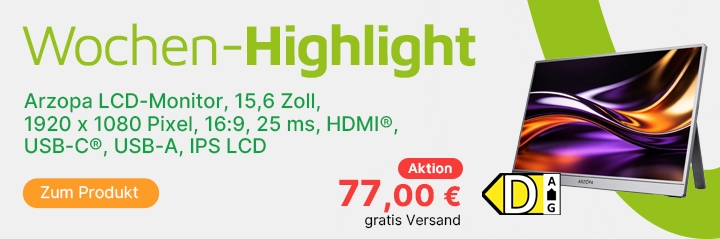 Banner Wochenhighlight Arzopa LCD-Monitor