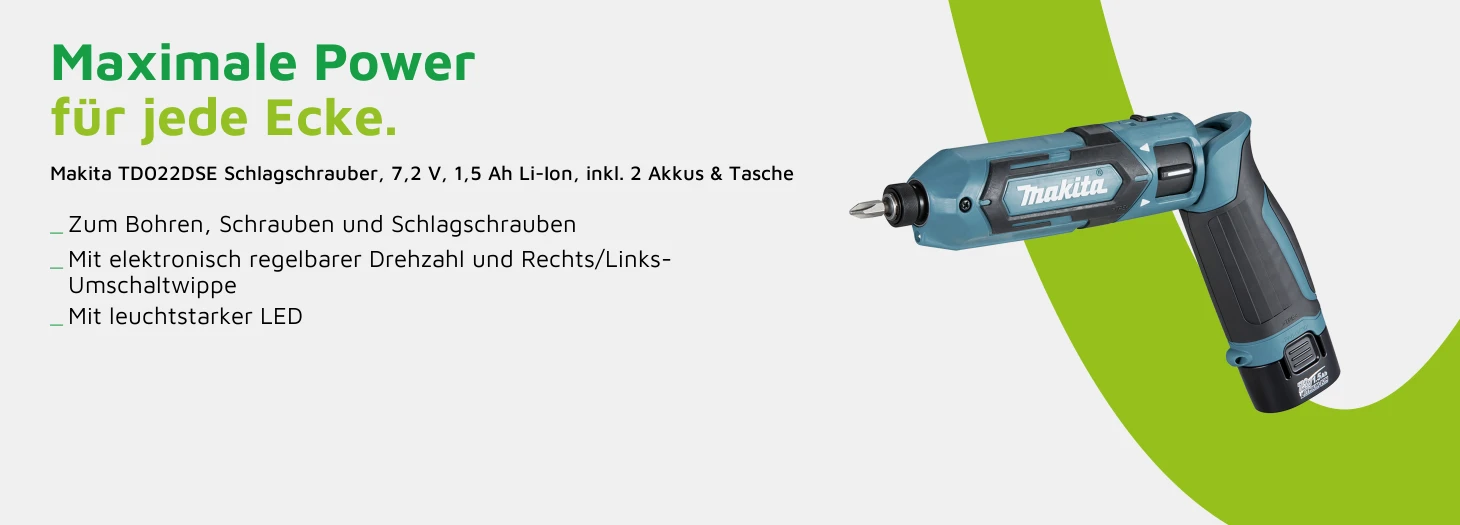 Teaser Makita TD022DSE Schlagschrauber