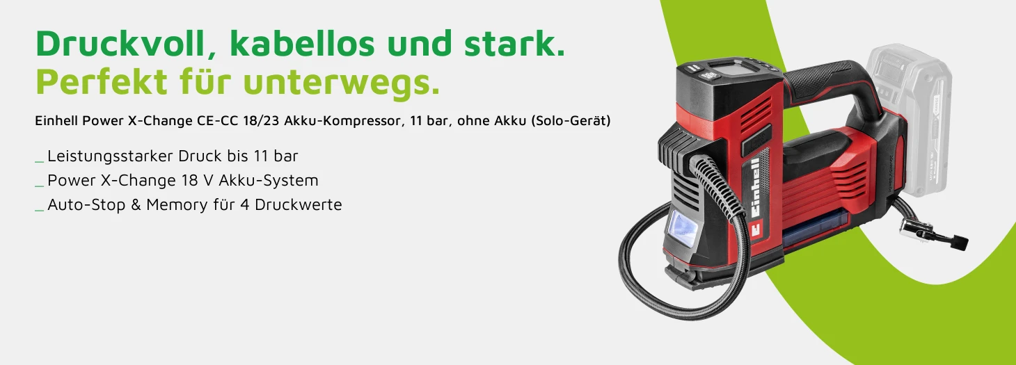 Teaser Einhell 2071025 Akku-Kompressor