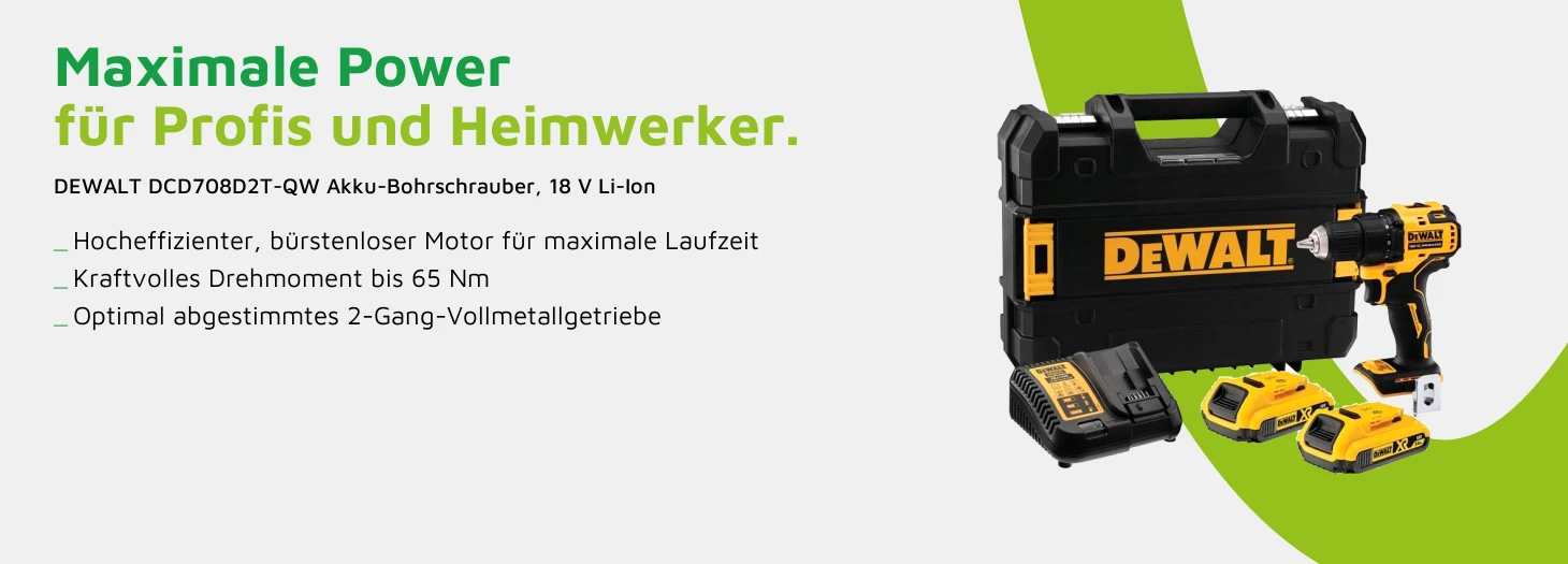 Teaser DEWALT DCD708D2T-QW Akku-Bohrschrauber