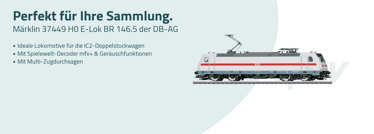 Teaser Märklin 37449 H0 E-Lok BR 146.5 der DB-AG