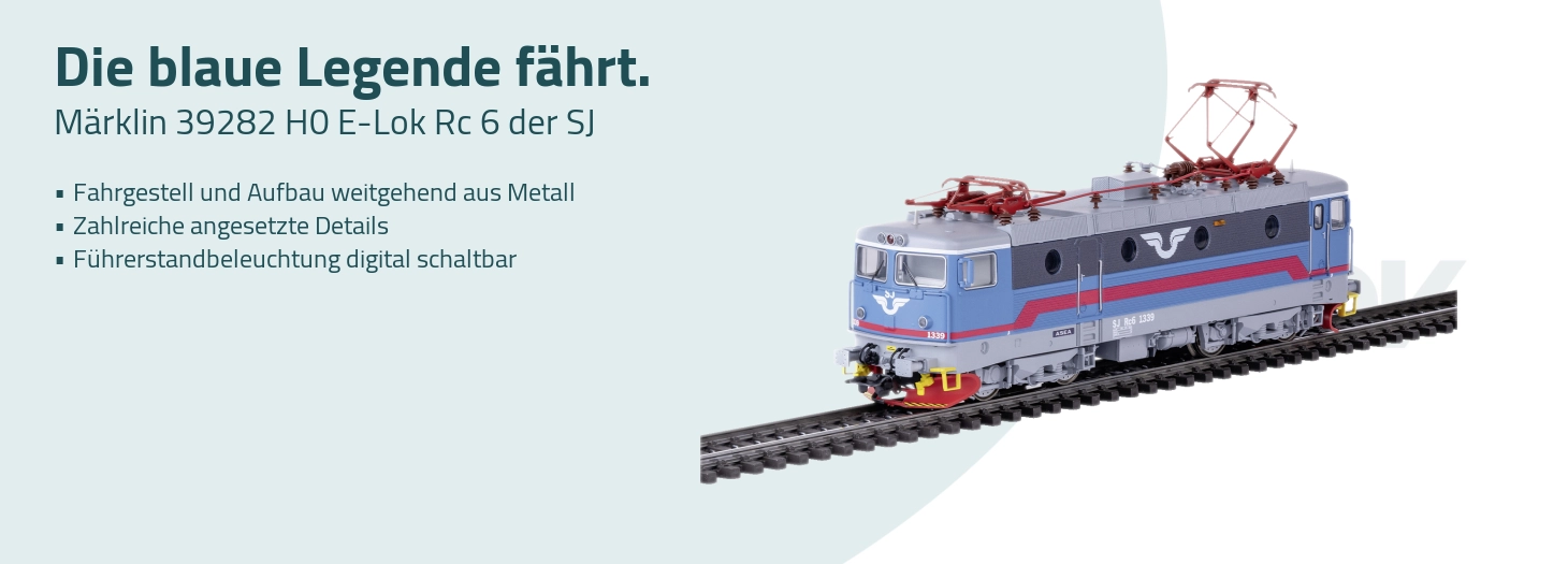 Teaser Märklin 39282 H0 E-Lok Rc 6 der SJ