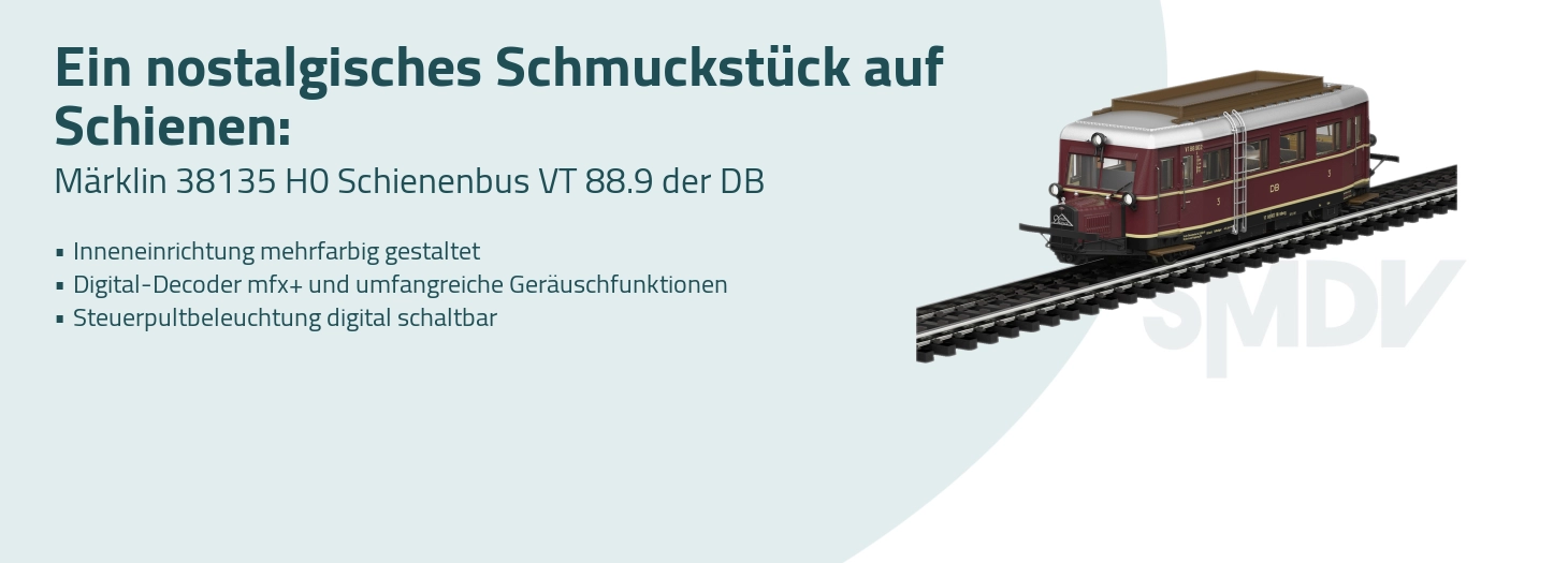 Teaser Märklin 38135 H0 Schienenbus VT 88.9