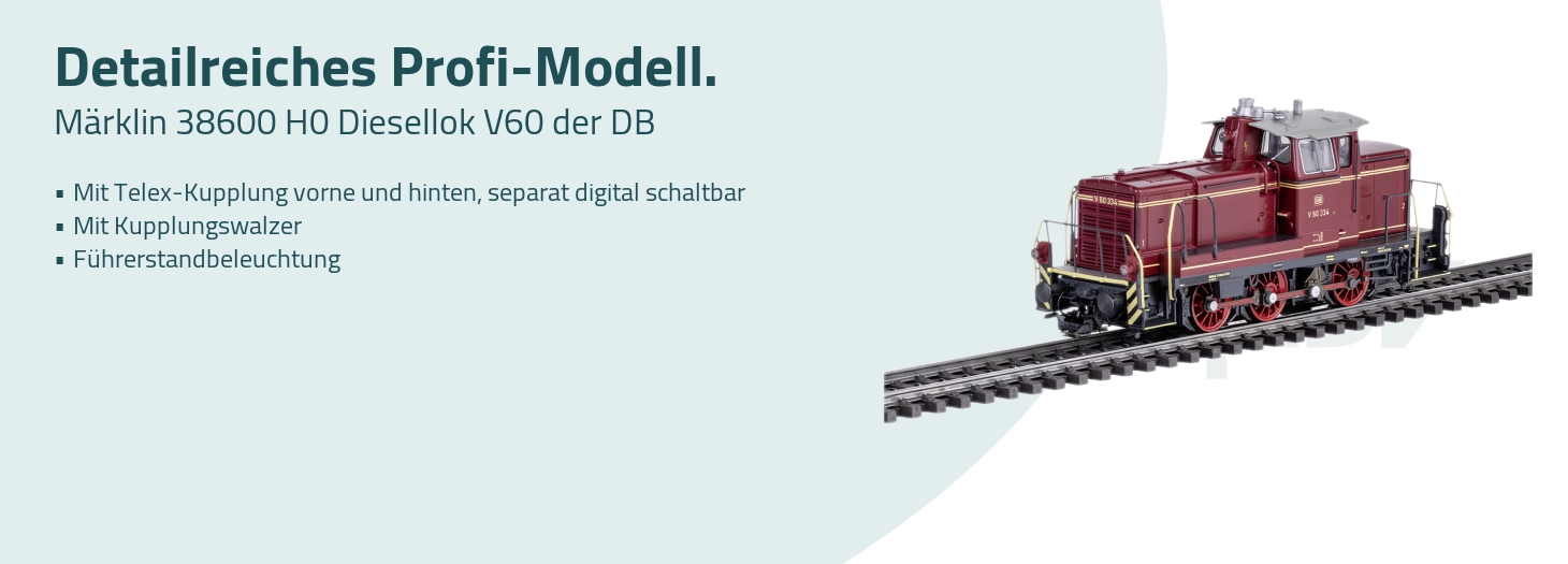 Teaser Märklin 38600 H0 Diesellok V60 der DB