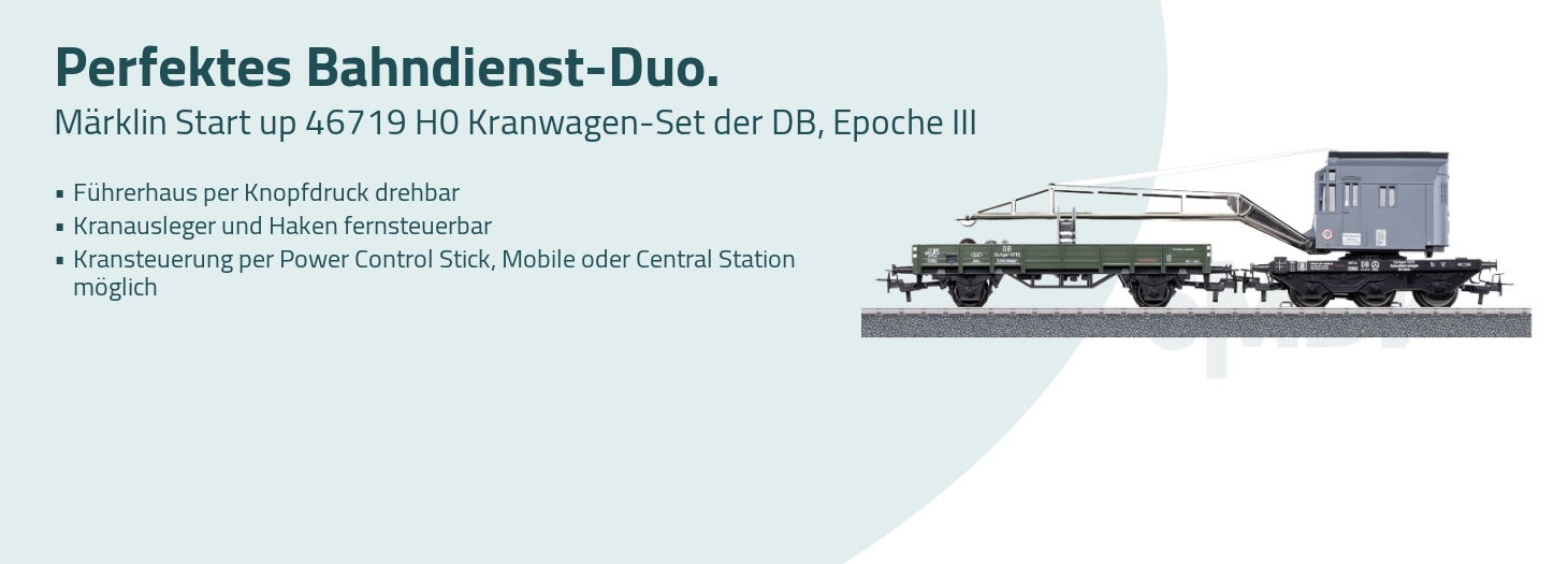 Teaser Märklin Start up 46719 H0 Kranwagen-Set