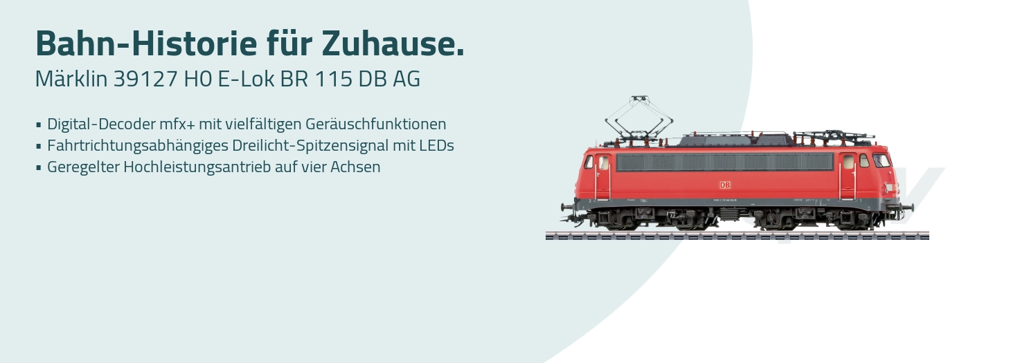 Teaser Märklin 39127 H0 E-Lok BR 115 DB AG