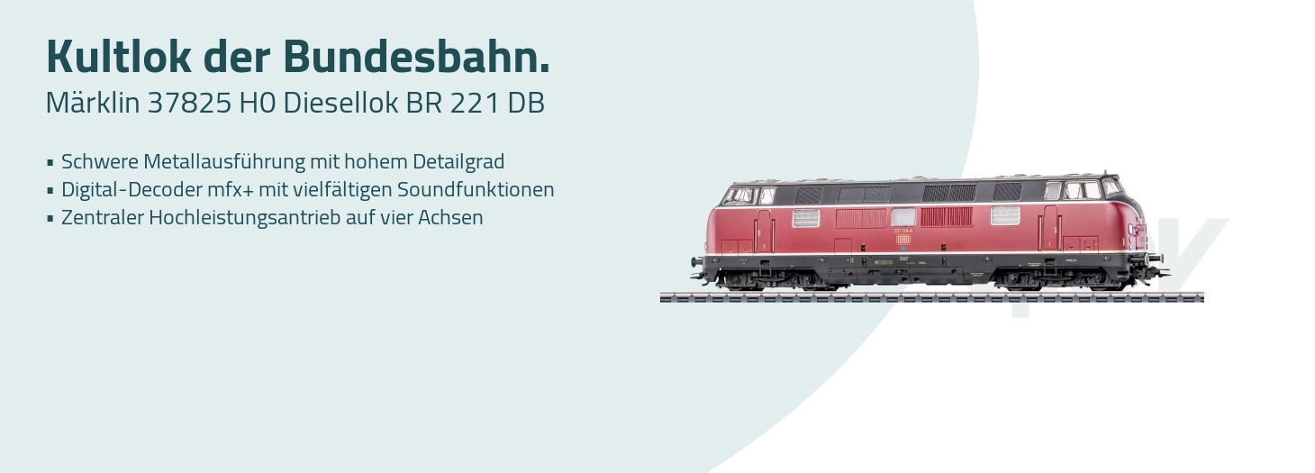 Teaser Märklin 37825 H0 Diesellok BR 221 DB