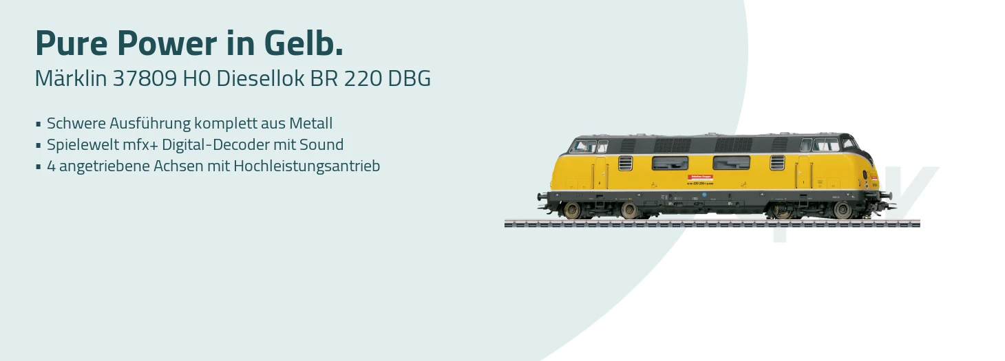 Teaser Märklin 37809 H0 Diesellok BR 220 DBG