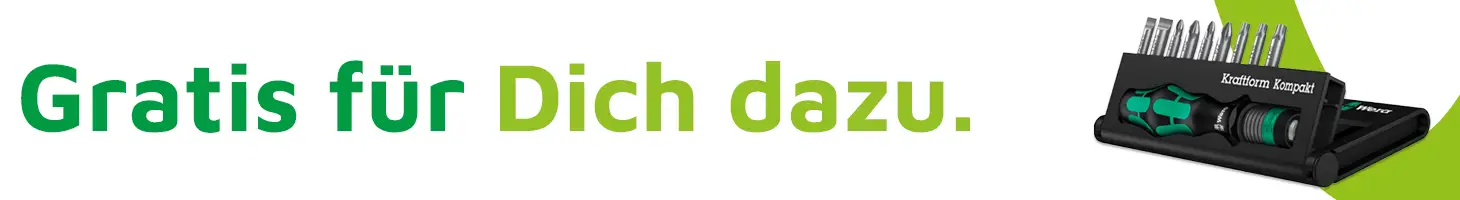 Gratis Wera KK10 zu Deiner Bestellung.
