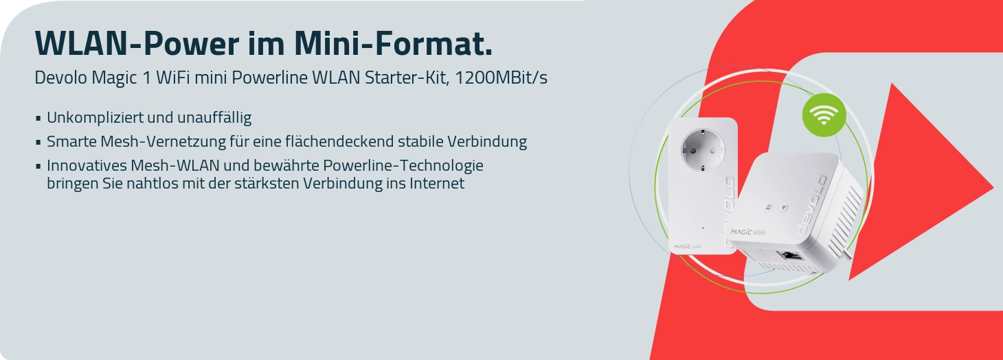 Teaser Devolo Magic 1 WiFi mini Starter Kit Powerline