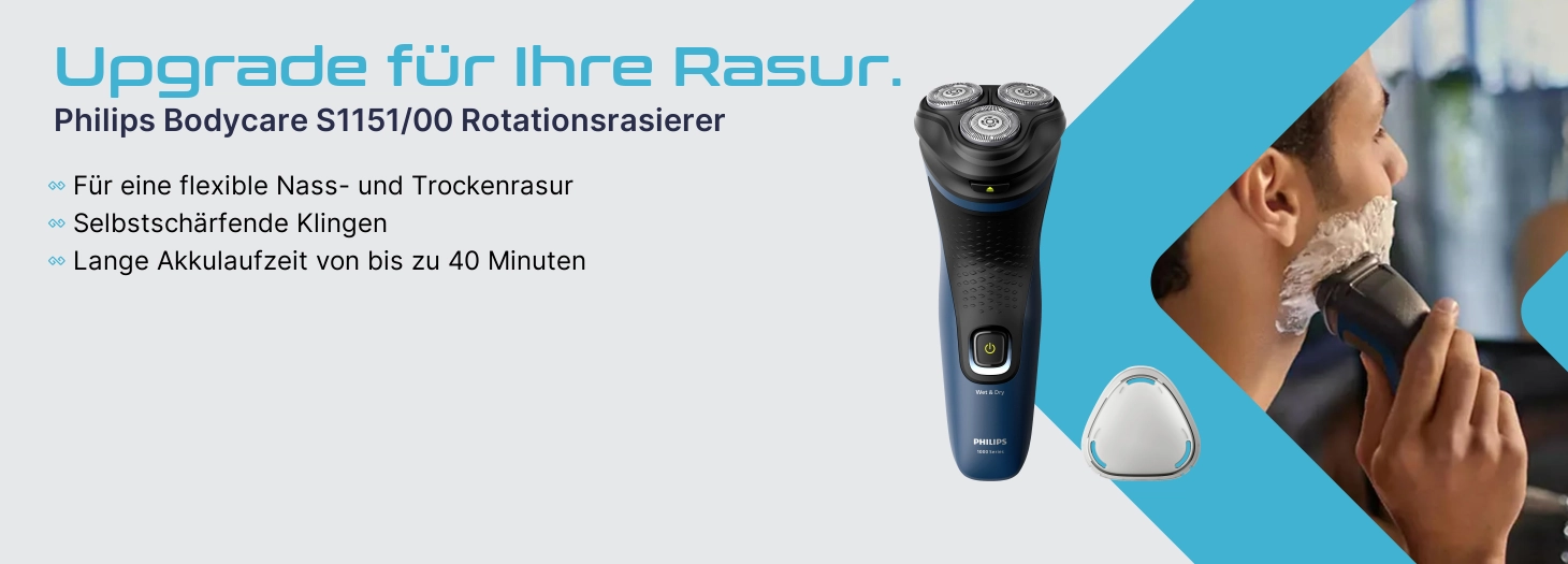 Teaser Philips Bodycare S1151/00 Rotationsrasierer