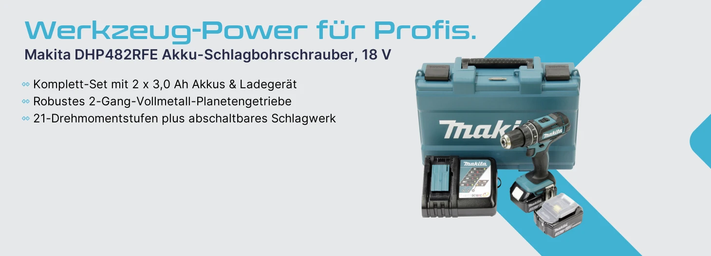 Teaser Makita DHP482RFE