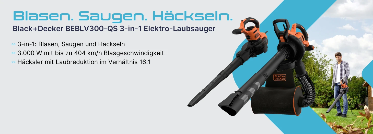 Teaser Black & Decker BEBLV300-QS Elektro Laubsauger
