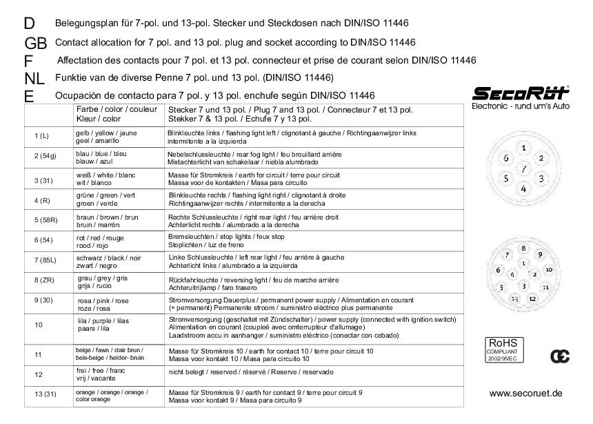 WAS Umriss-Markierungsleuchte Markierungsleuchte, Reflektor, Rückleuchte hinten 12 V, 24V Orange