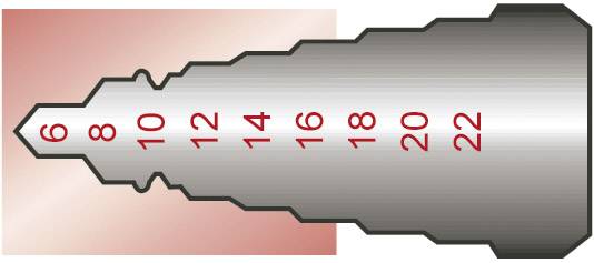 Exact 1605328 SB-VERPACKUNG HSS Stufenbohrer 3-Flächenschaft 1 St.