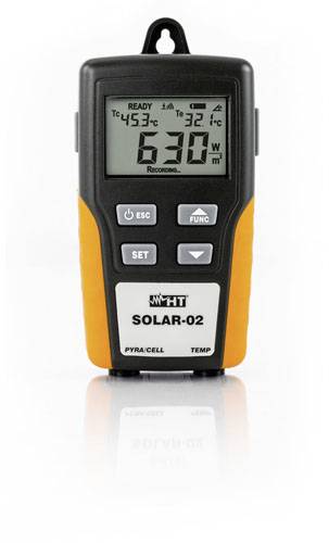 HT Instruments 1006720 SOLAR-02 Multi-channel data logger Unit of measurement Temperature, Radiant flux -20 up to 99.9 °C