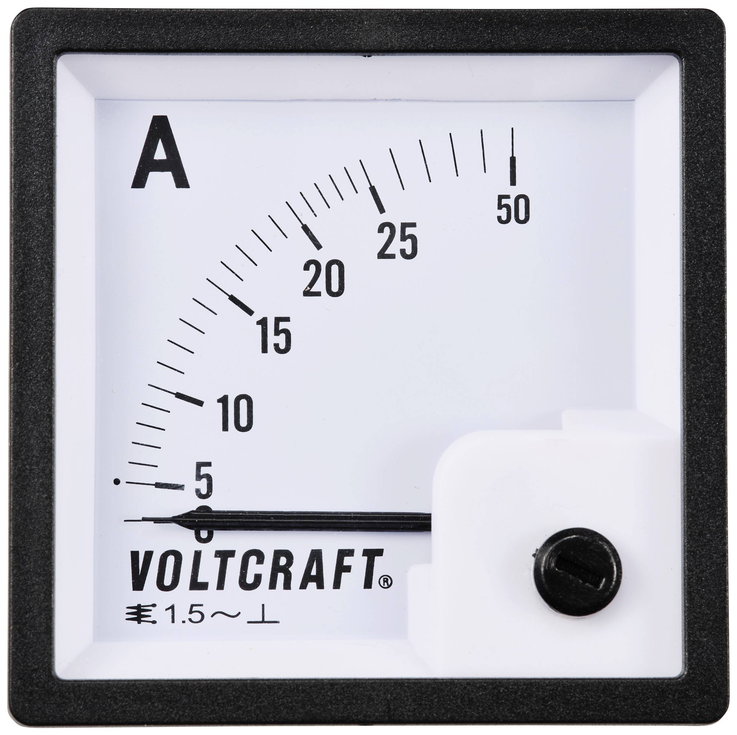 VOLTCRAFT AM-72X72/25A AM-72X72/25A Analogue panel-mounted measuring device AM-72X 72/25 A 25 A Moving iron