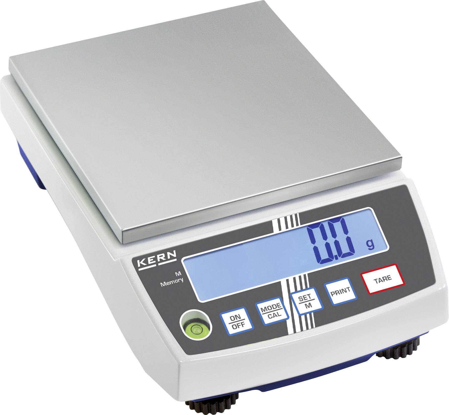 Kern PCB 6000-0 Precision scales Weight range 6 kg Readability 1 g mains-powered, rechargeable Silver