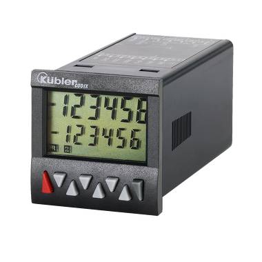 Kübler CODIX digital panel meter showing two numeric readouts and front control buttons on a rectangular black device.
